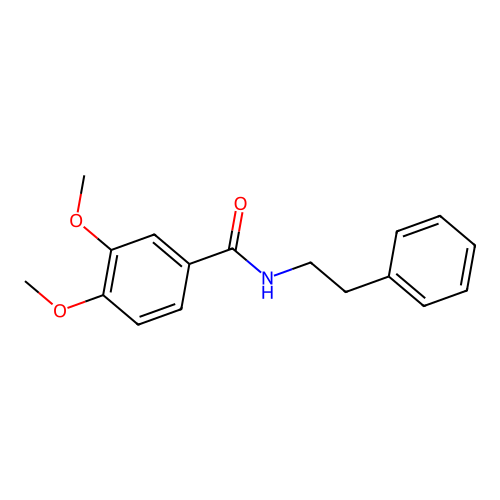 3,4-dimethoxy-N-(2-phenylethyl)benzamide structure
