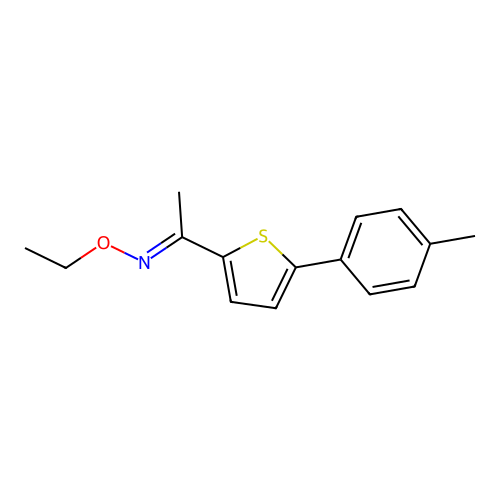 Ethanone, 1-(5-(4-methylphenyl)-2-thienyl)-, O-ethyloxime structure