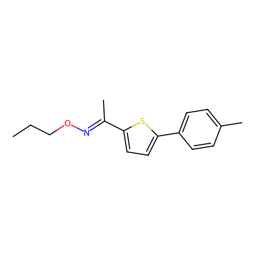 Ethanone, 1-(5-(4-methylphenyl)-2-thienyl)-, O-propyloxime structure