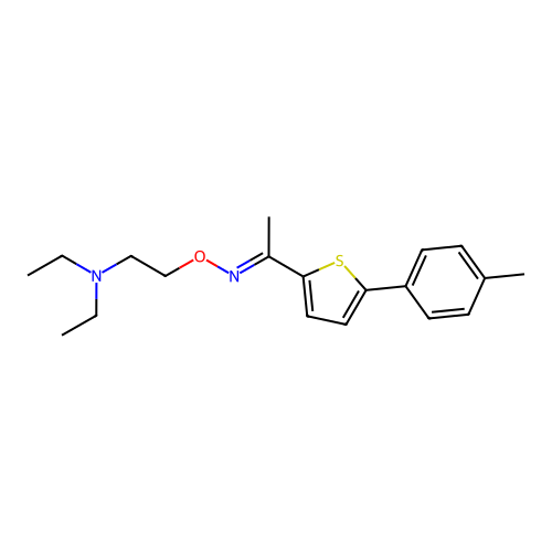 Ethanone, 1-(5-(4-methylphenyl)-2-thienyl)-, O-(2-(diethylamino)ethyl)oxime structure