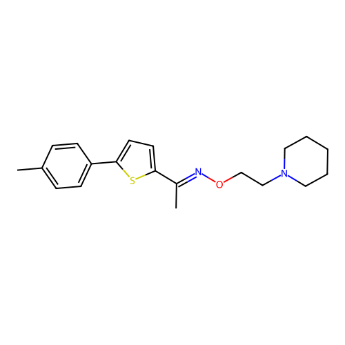 Ethanone, 1-(5-(4-methylphenyl)-2-thienyl)-, O-(2-(1-piperidinyl)ethyl)oxime structure