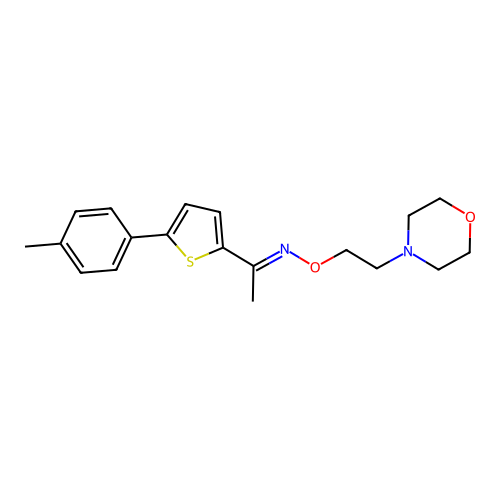 Ethanone, 1-(5-(4-methylphenyl)-2-thienyl)-, O-(2-(4-morpholinyl)ethyl)oxime structure