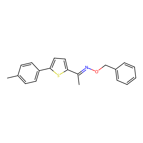 Ethanone, 1-(5-(4-methylphenyl)-2-thienyl)-, O-(phenylmethyl)oxime structure