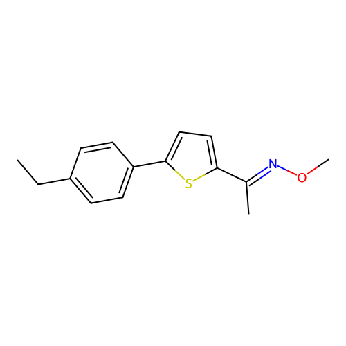 Ethanone, 1-(5-(4-ethylphenyl)-2-thienyl)-, O-methyloxime structure
