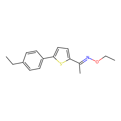 Ethanone, 1-(5-(4-ethylphenyl)-2-thienyl)-, O-ethyloxime structure