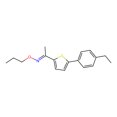 Ethanone, 1-(5-(4-ethylphenyl)-2-thienyl)-, O-propyloxime structure