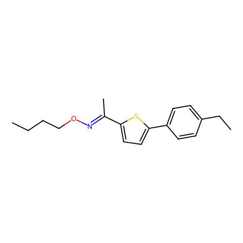 Ethanone, 1-(5-(4-ethylphenyl)-2-thienyl)-, O-butyloxime structure