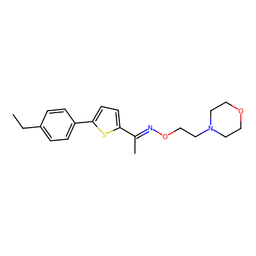 Ethanone, 1-(5-(4-ethylphenyl)-2-thienyl)-, O-(2-(4-morpholinyl)ethyl)oxime structure