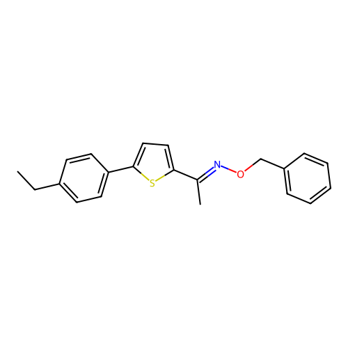 Ethanone, 1-(5-(4-ethylphenyl)-2-thienyl)-, O-(phenylmethyl)oxime structure