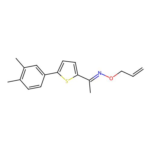 Ethanone, 1-(5-(3,4-dimethylphenyl)-2-thienyl)-, O-2-propenyloxime structure