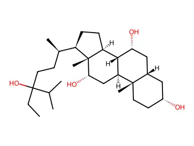Stigmastane-3,7,12,24-tetrol structure