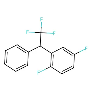 1,4-Difluoro-2-(2,2,2-trifluoro-1-phenylethyl)benzene structure