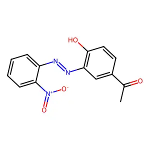 Ethanone, 1-[4-hydroxy-3-[2-(2-nitrophenyl)diazenyl]phenyl]- structure