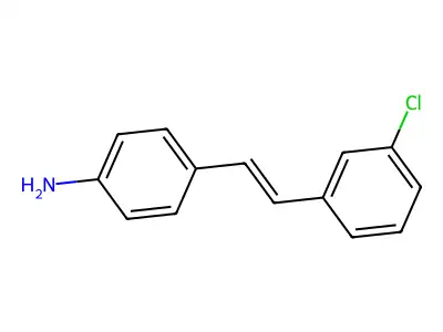 4-[2-(3-氯苯基)乙烯基]苯胺 structure