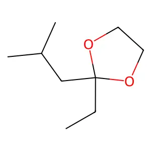 2-Ethyl-2-isobutyl-1,3-dioxolane structure