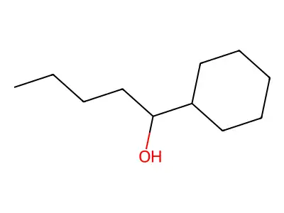 (-)-1-Cyclohexyl-1-pentanol structure