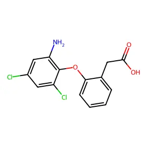 2-(6-Amino-2,4-dichlorophenoxy)phenylacetic acid structure