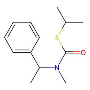 Carbamothioic acid, methyl(1-phenylethyl)-, S-(1-methylethyl) ester structure