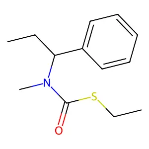 Carbamothioic acid, methyl(1-phenylpropyl)-, S-ethyl ester structure