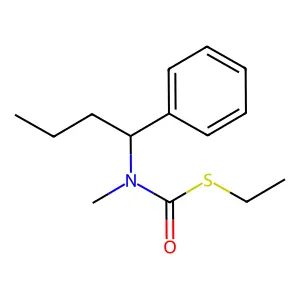 S-Ethyl methyl(1-phenylbutyl)carbamothioate structure