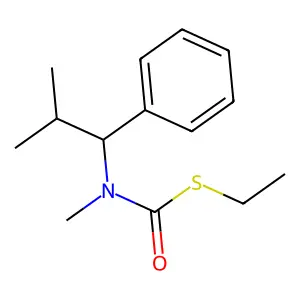Carbamothioic acid, methyl(2-methyl-1-phenylpropyl)-, S-ethyl ester structure