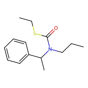 Carbamothioic acid, (1-phenylethyl)propyl-, S-ethyl ester structure