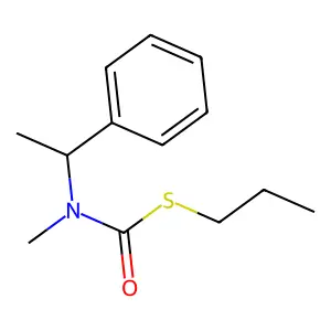 Carbamothioic acid, methyl(1-phenylethyl)-, S-propyl ester structure