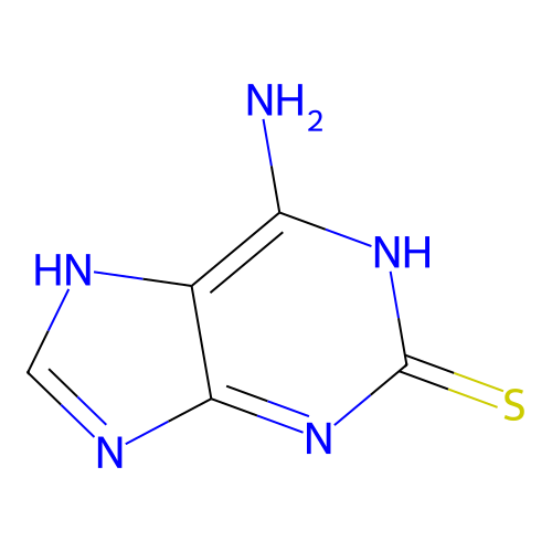 2H-Purine-2-thione, 6-amino-3,7-dihydro- structure