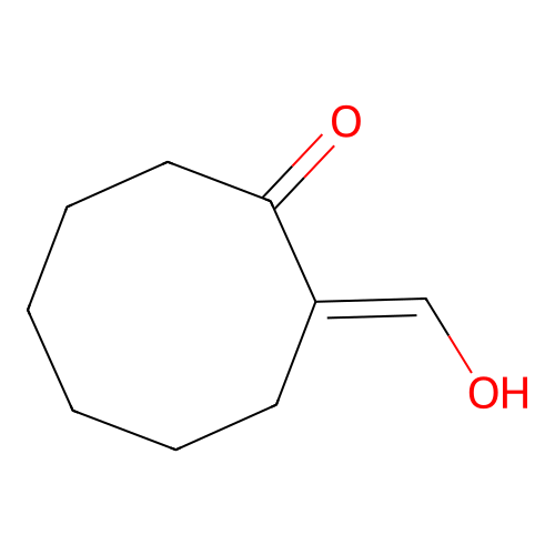 Cyclooctanone, 2-(hydroxymethylene)- structure