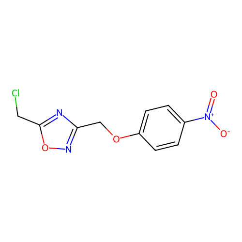 5-(Chloromethyl)-3-[(4-nitrophenoxy)methyl]-1,2,4-oxadiazole structure