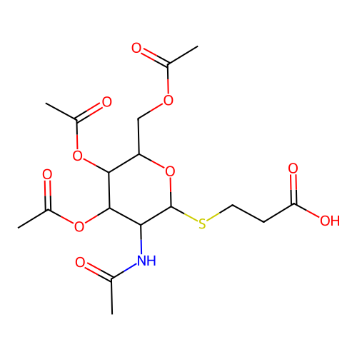 Propionyl 3,4,6-Tri-O-acetyl-2-acetamido-2-deoxy--D-thiogalactopyranoside structure