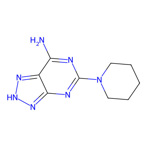 5-piperidin-1-yl-2H-triazolo[4,5-d]pyrimidin-7-amine structure