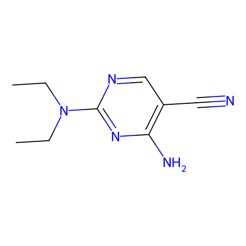 4-Amino-2-(diethylamino)-5-pyrimidinecarbonitrile structure