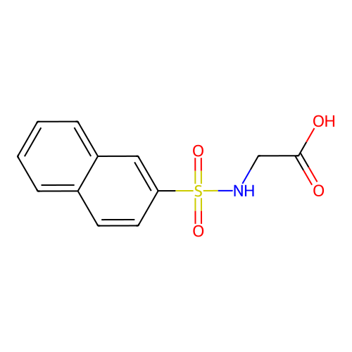 2-(萘-2-磺酰氨基)乙酸 structure