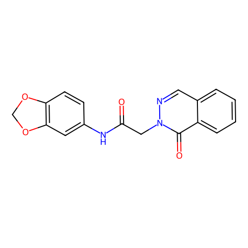 N-(1,3-benzodioxol-5-yl)-2-(1-oxophthalazin-2(1H)-yl)acetamide structure