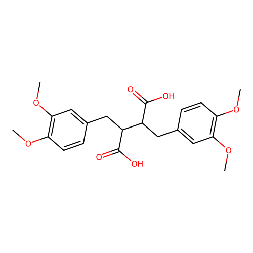 Butanedioic acid, 2,3-bis[(3,4-dimethoxyphenyl)methyl]- structure