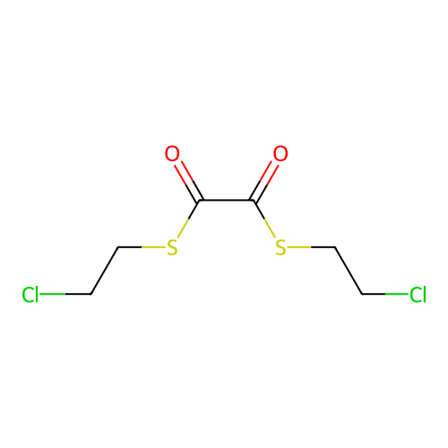 s1,s2-Bis(2-chloroethyl) ethanebis(thioate) structure