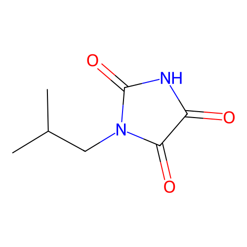 1-(2-Methylpropyl)imidazolidine-2,4,5-trione structure