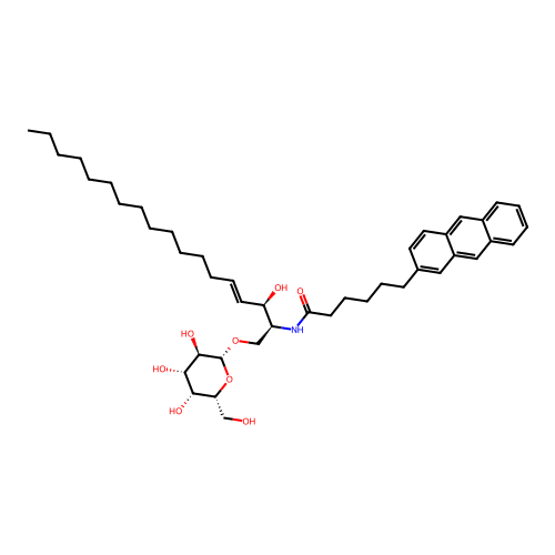 1-O-Galactosyl-2-N-(6-(2-anthroyl)hexanoyl)-4-sphingenine structure