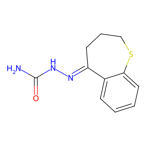(3,4-dihydro-2H-1-benzothiepin-5-ylideneamino)urea structure