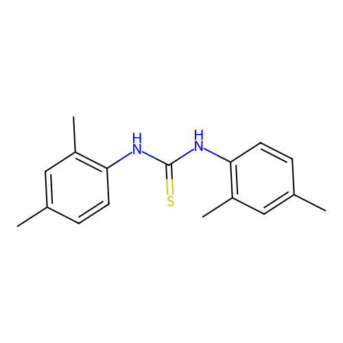 N,N'-bis(2,4-dimethylphenyl)thiourea structure