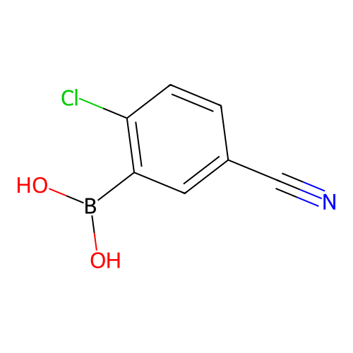 2-Chloro-5-cyanophenylboronic acid structure
