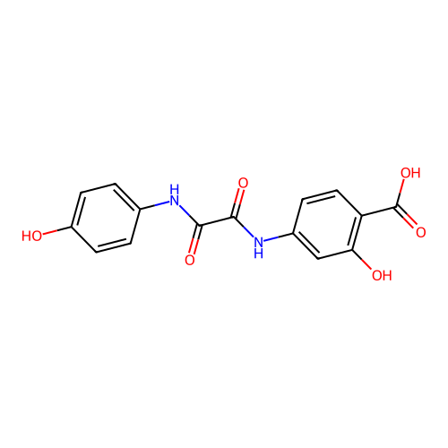 Benzoic acid, 2-hydroxy-4-(((4-hydroxyphenyl)amino)oxoacetyl)amino- structure