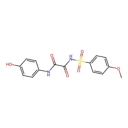 Ethanediamide, N-(4-hydroxyphenyl)-N'-((4-methoxyphenyl)sulfonyl)- structure