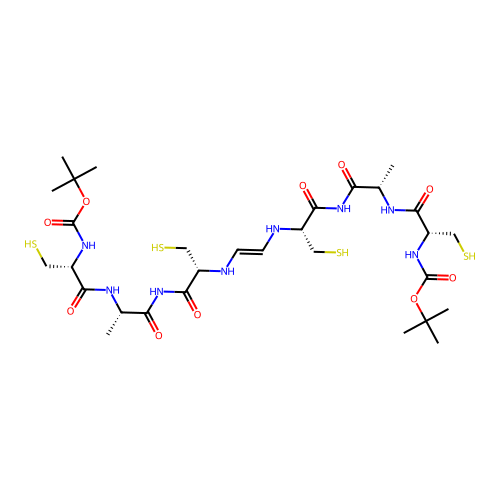 (N-tert-butyloxycarbonyl-cysteinyl-alanyl-cysteinyl-methylamide)2 structure