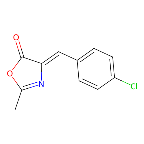 (4Z)-4-((4-Chlorophenyl)methylene)-2-methyl-5(4H)-oxazolone structure