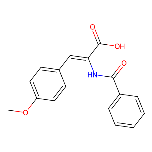 2-(苯甲酰氨基)-3-(4-甲氧基苯基)丙烯酸 structure