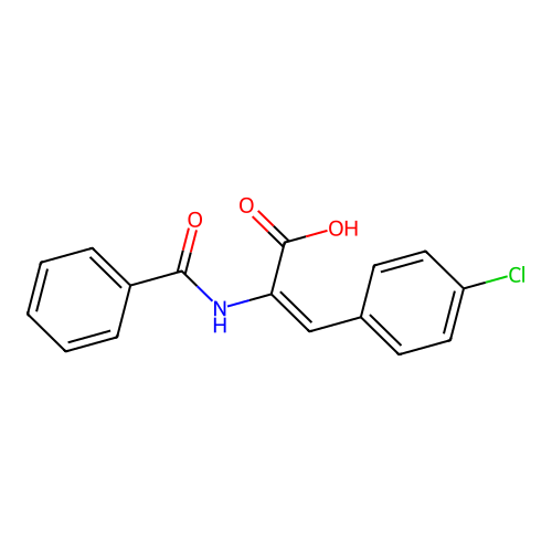 p-Chlorobenzoylaminocinnamic acid structure