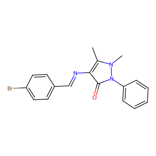 4-[(4-Bromo-benzylidene)-amino]-1,5-dimethyl-2-phenyl-1,2-dihydro-pyrazol-3-one structure