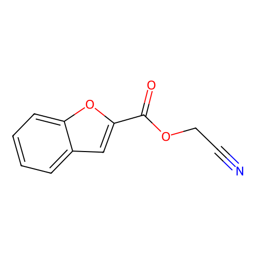 Benzofuran-2-carboxylic acid cyanomethyl ester structure